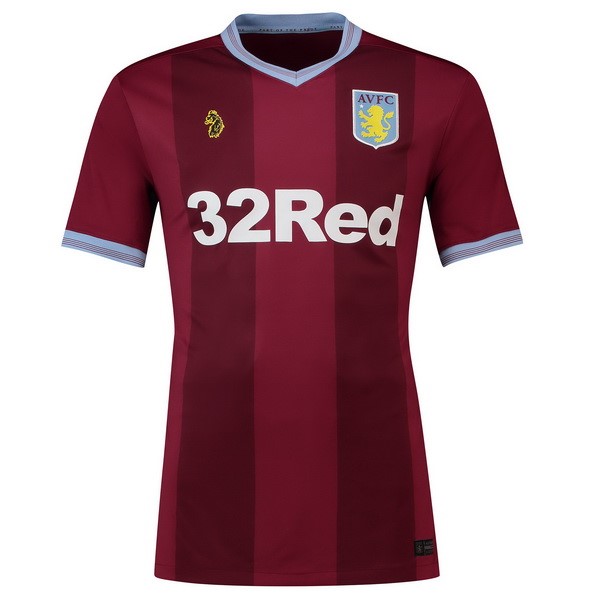 Camiseta Aston Villa Replica Primera Ropa 2018/19 Rojo